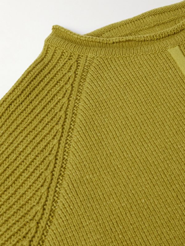 Cropped Ribbed Cashmere and Wool-Blend Sweater - CU Cropped Ribbed Cashmere and Wool-Blend Sweater - CU