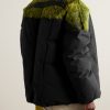 Calf Hair-Trimmed Cotton-Canvas Down Jacket - BK Calf Hair-Trimmed Cotton-Canvas Down Jacket - BK