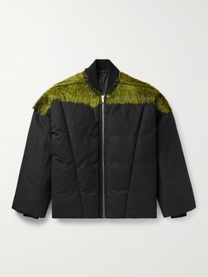 Calf Hair-Trimmed Cotton-Canvas Down Jacket Calf Hair-Trimmed Cotton-Canvas Down Jacket
