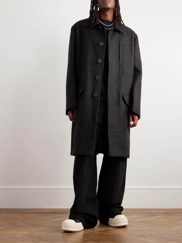 Jumbo Mélange Wool-Felt Coat - OU Jumbo Mélange Wool-Felt Coat - OU