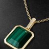 Gold Malachite Necklace - CU Gold Malachite Necklace - CU