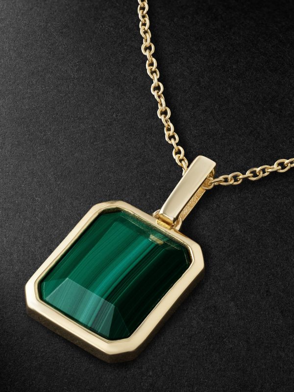Gold Malachite Necklace - CU Gold Malachite Necklace - CU