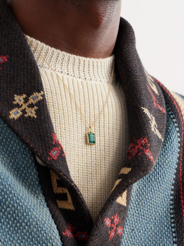Gold Malachite Necklace - FR Gold Malachite Necklace - FR