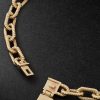 Lock Link Gold Chain Bracelet - BK