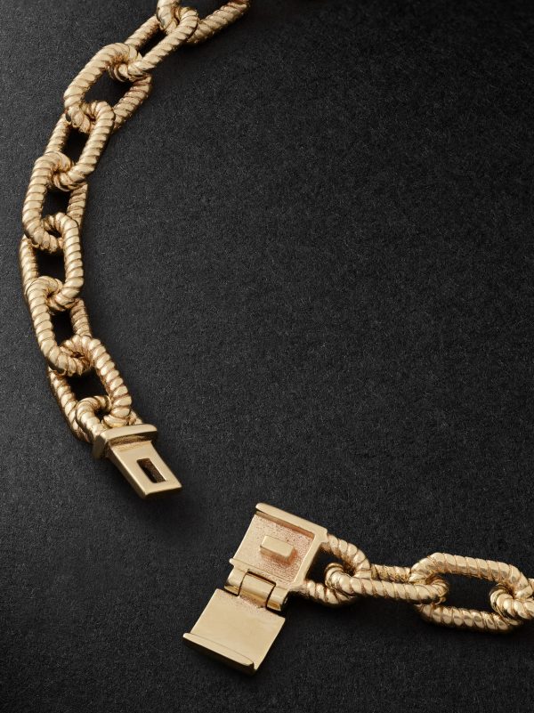 Lock Link Gold Chain Bracelet - BK