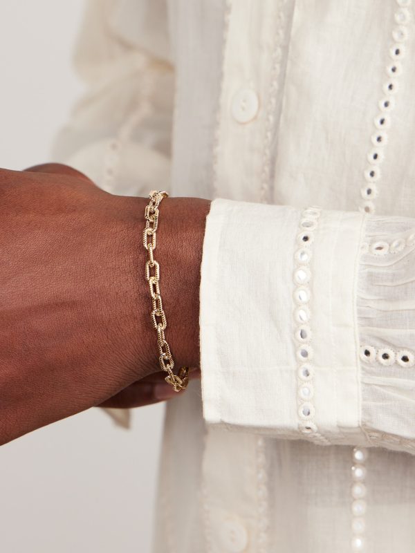 Lock Link Gold Chain Bracelet - FR