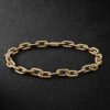 Lock Link Gold Chain Bracelet