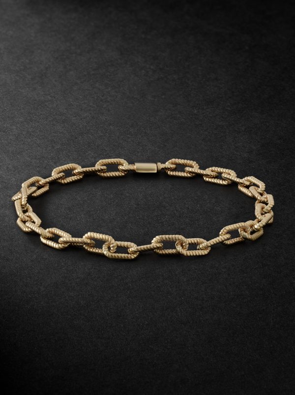 Lock Link Gold Chain Bracelet