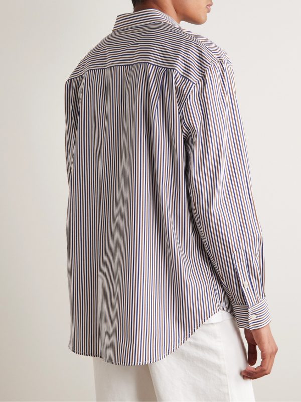 Cristobal Striped Cotton-Poplin Shirt - BK Cristobal Striped Cotton-Poplin Shirt - BK