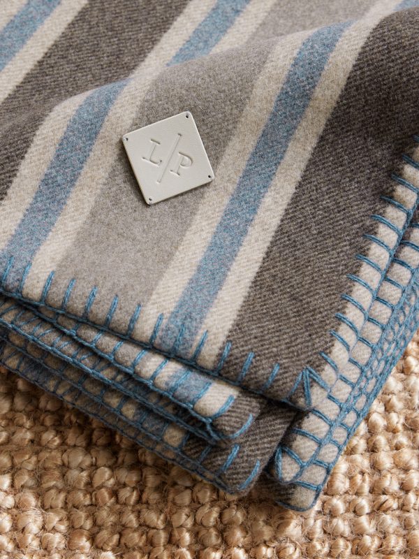 Melbourne Striped Cashmere Blanket - CU