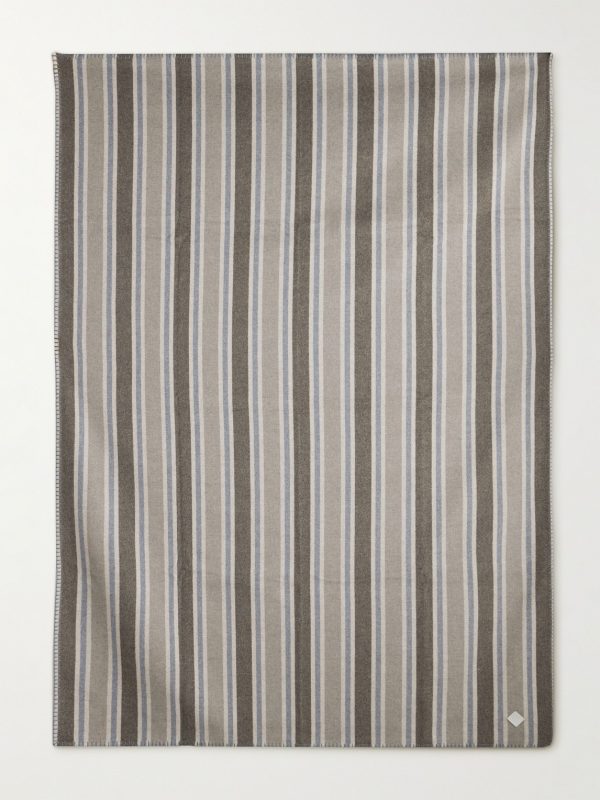 Melbourne Striped Cashmere Blanket - E1