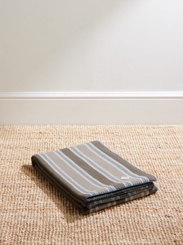 Melbourne Striped Cashmere Blanket