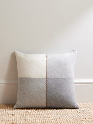 Gobi Suede-Trimmed Cashmere Pillow
