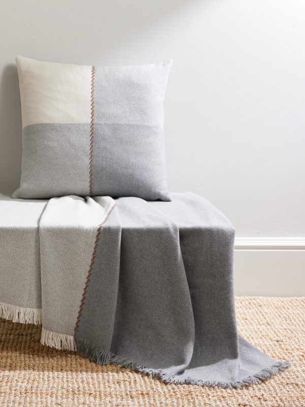 Gobi Suede-Trimmed Cashmere Pillow - OU