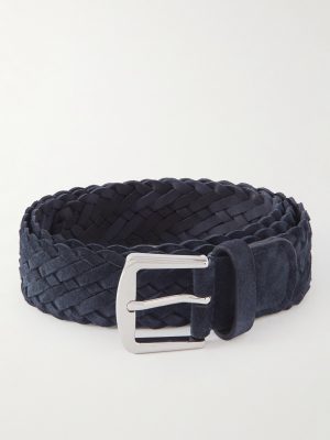 4cm Woven Suede Belt