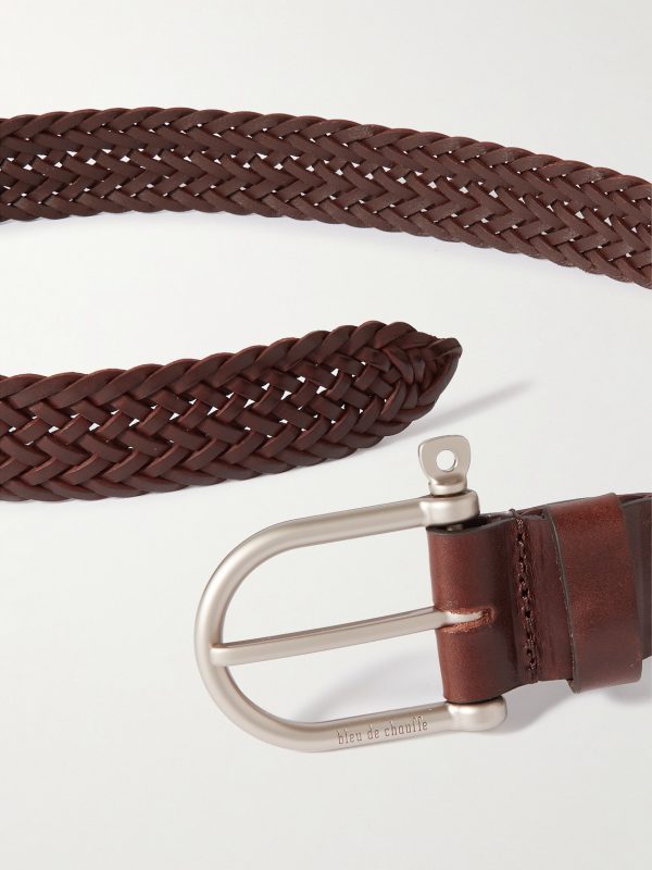 3.5cm Woven Leather Belt - CU 3.5cm Woven Leather Belt - CU