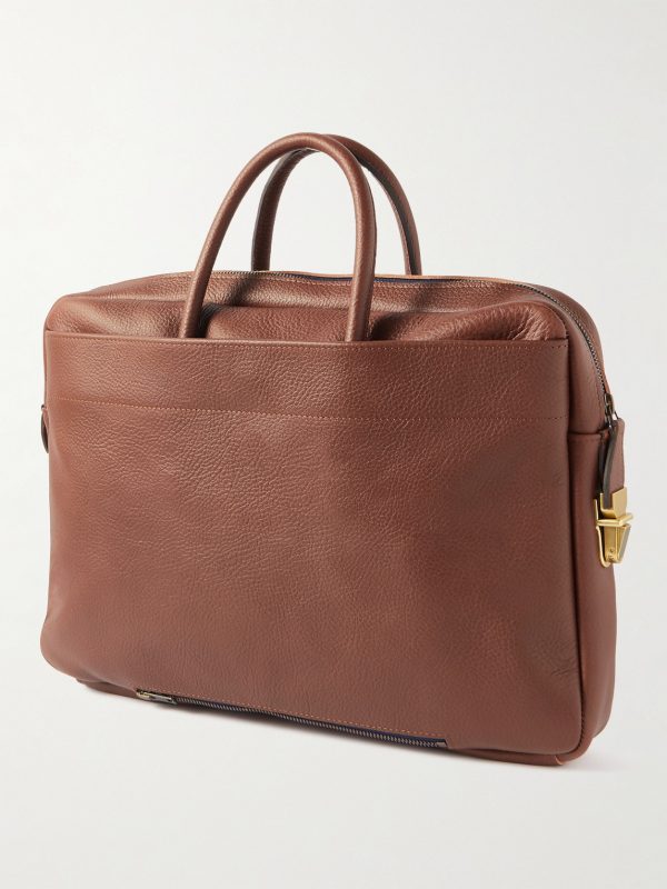 Full-Grain Leather Briefcase - BK Full-Grain Leather Briefcase - BK