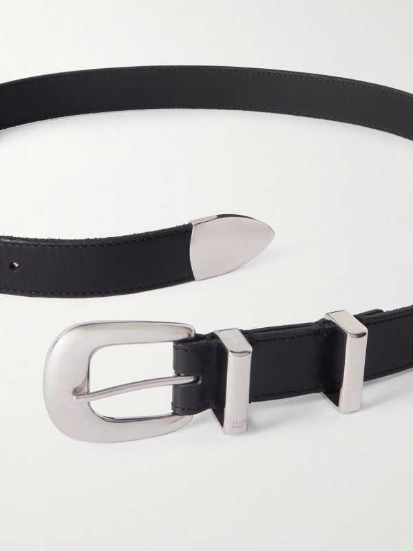 2.5cm Embellished Leather Belt - E1