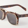 Black Frame 51 Convertible Square-Frame Gold-Tone and Tortoiseshell Acetate Optical Glasses - CU