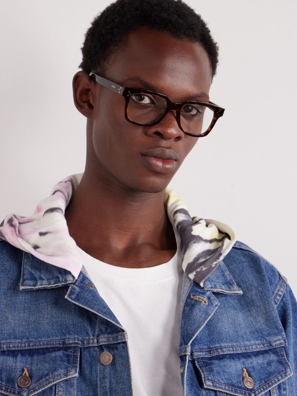 Black Frame 51 Convertible Square-Frame Gold-Tone and Tortoiseshell Acetate Optical Glasses - E2