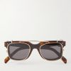 Black Frame 51 Convertible Square-Frame Gold-Tone and Tortoiseshell Acetate Optical Glasses
