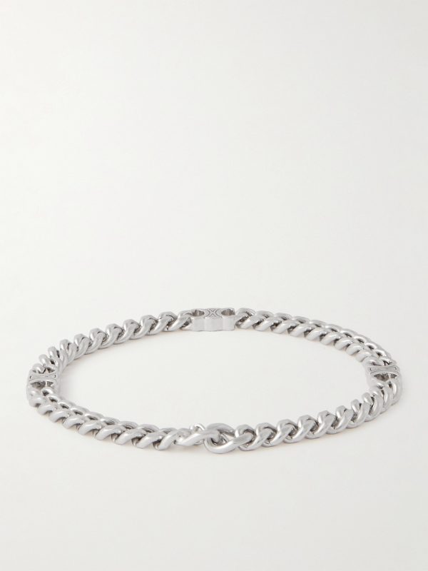 Small Rhodium-Plated Chain Bracelet - BK Small Rhodium-Plated Chain Bracelet - BK