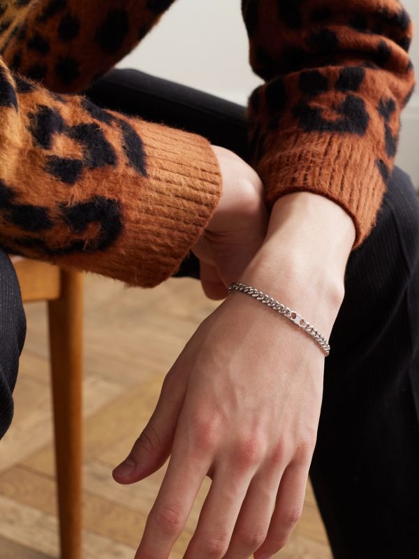 Small Rhodium-Plated Chain Bracelet - FR Small Rhodium-Plated Chain Bracelet - FR