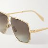 Metal Frame 25 Aviator-Style Gold-Tone Sunglasses - CU Metal Frame 25 Aviator-Style Gold-Tone Sunglasses - CU