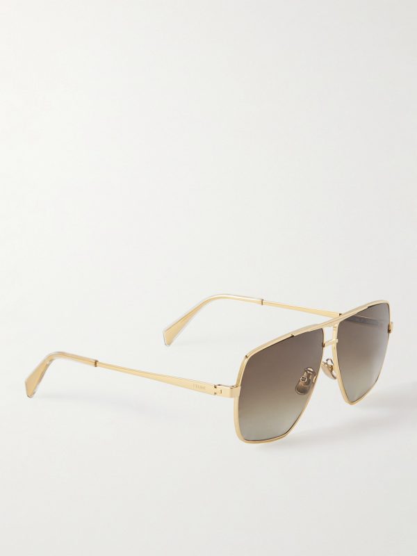 Metal Frame 25 Aviator-Style Gold-Tone Sunglasses - FR Metal Frame 25 Aviator-Style Gold-Tone Sunglasses - FR