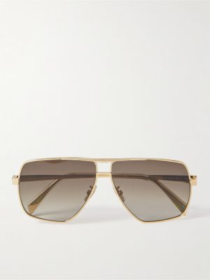 Metal Frame 25 Aviator-Style Gold-Tone Sunglasses Metal Frame 25 Aviator-Style Gold-Tone Sunglasses