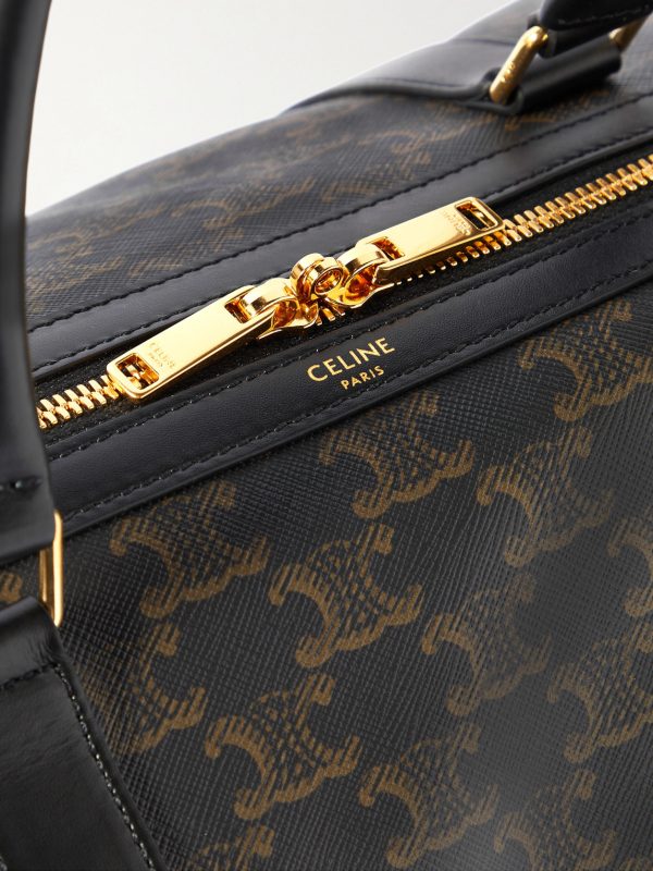 Triomphe Medium Leather-Trimmed Logo-Jacquard Canvas Weekend Bag - CU Triomphe Medium Leather-Trimmed Logo-Jacquard Canvas Weekend Bag - CU