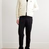 Panelled Cotton and Quilted Shell Down Zip-Up Cardigan - OU Panelled Cotton and Quilted Shell Down Zip-Up Cardigan - OU