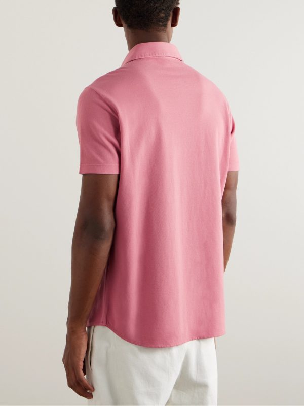 Cotton-Piqué Polo Shirt - BK