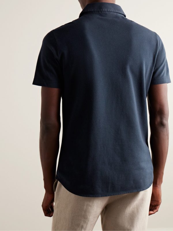 Cotton-Piqué Polo Shirt - BK