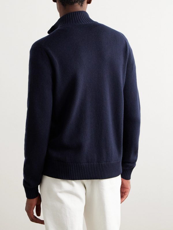 Cashmere Zip-Up Sweater - BK Cashmere Zip-Up Sweater - BK