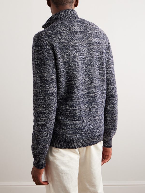 Fancy Cashmere Half-Zip Sweater - BK Fancy Cashmere Half-Zip Sweater - BK