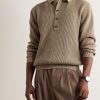 Ribbed Cashmere Polo Shirt - FR Ribbed Cashmere Polo Shirt - FR