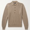 Ribbed Cashmere Polo Shirt Ribbed Cashmere Polo Shirt