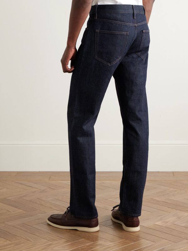 Straight-Leg Cotton and Cashmere-Blend Jeans - BK