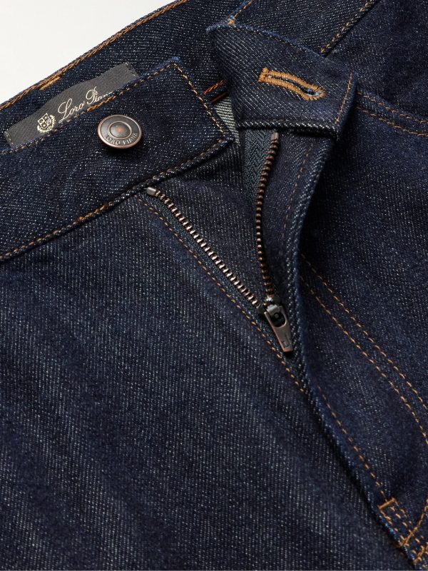 Straight-Leg Cotton and Cashmere-Blend Jeans - E1