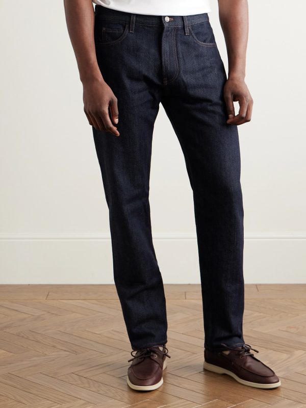 Straight-Leg Cotton and Cashmere-Blend Jeans - FR