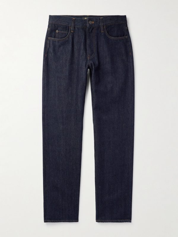 Straight-Leg Cotton and Cashmere-Blend Jeans
