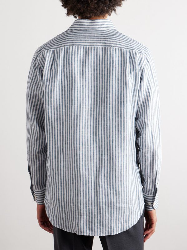 André Striped Linen Shirt - BK André Striped Linen Shirt - BK