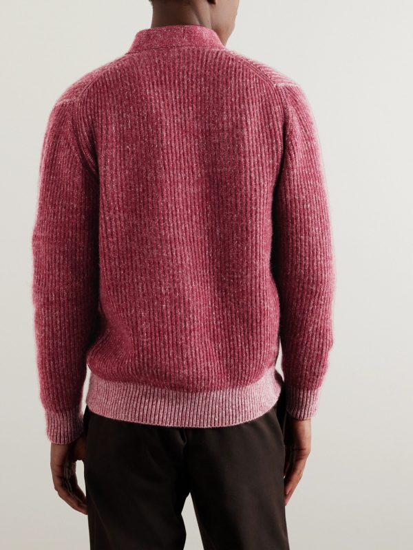 Sey Ribbed Cashmere and Silk-Blend Cardigan - BK Sey Ribbed Cashmere and Silk-Blend Cardigan - BK