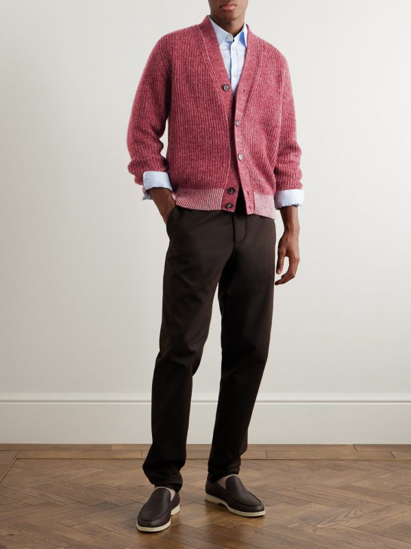 Sey Ribbed Cashmere and Silk-Blend Cardigan - OU Sey Ribbed Cashmere and Silk-Blend Cardigan - OU