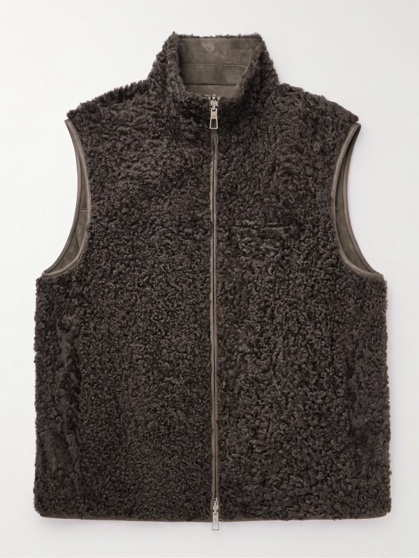 Reversible Suede and Shearling Gilet - E2 Reversible Suede and Shearling Gilet - E2