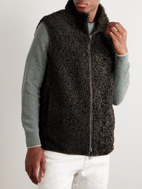 Reversible Suede and Shearling Gilet - FR Reversible Suede and Shearling Gilet - FR