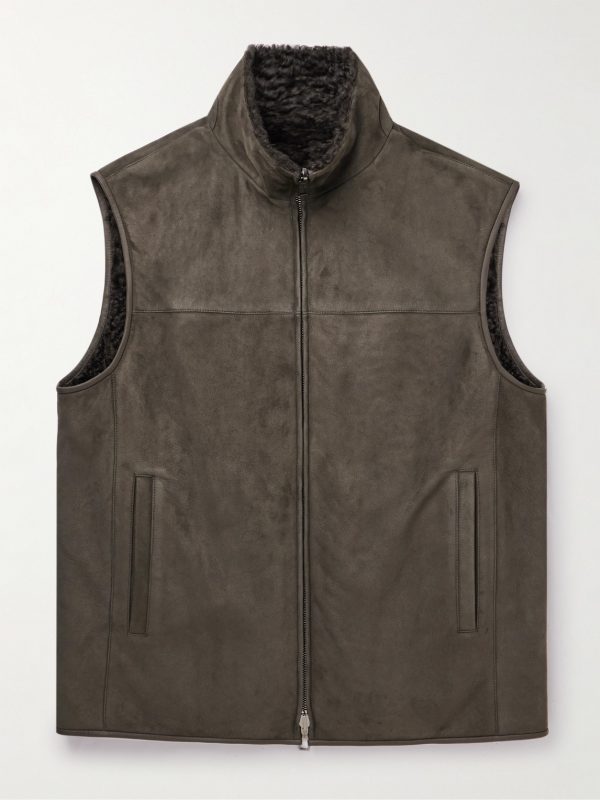 Reversible Suede and Shearling Gilet Reversible Suede and Shearling Gilet