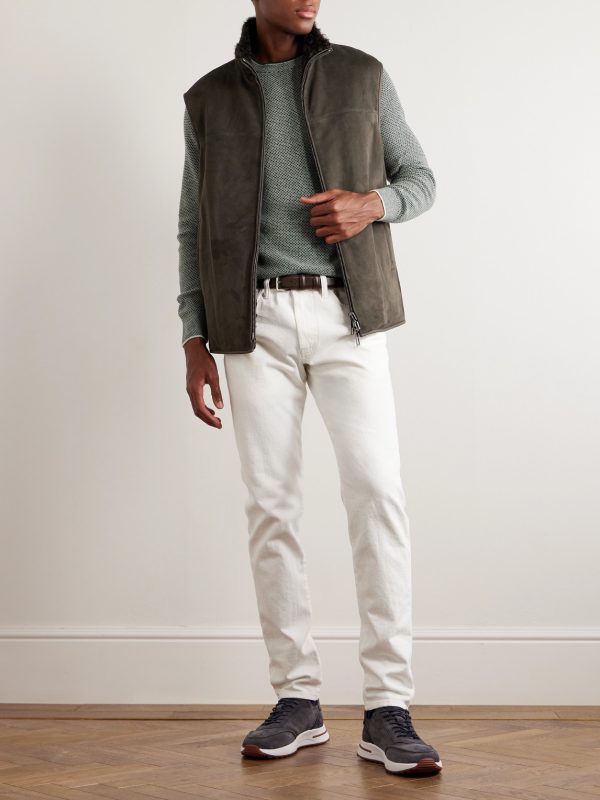 Reversible Suede and Shearling Gilet - OU Reversible Suede and Shearling Gilet - OU