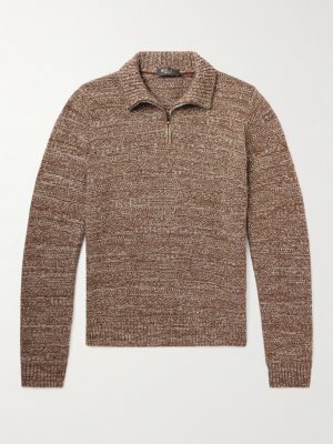 Fancy Cashmere Half-Zip Sweater